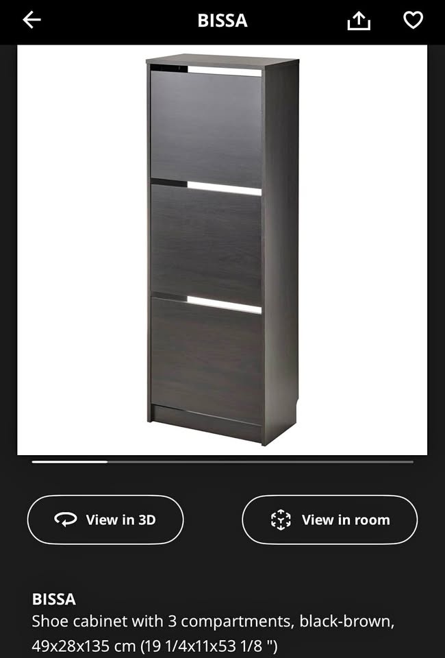IKEA Shoe Cabinet with 3 compartments