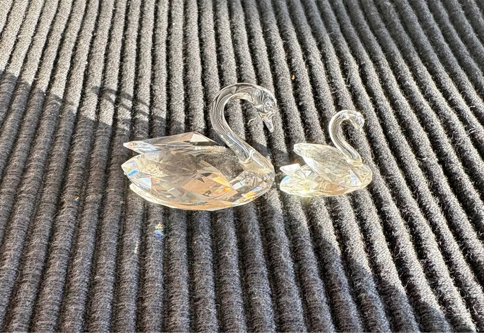 Swarovski Crystal Swan Figurines (Set of Two)
