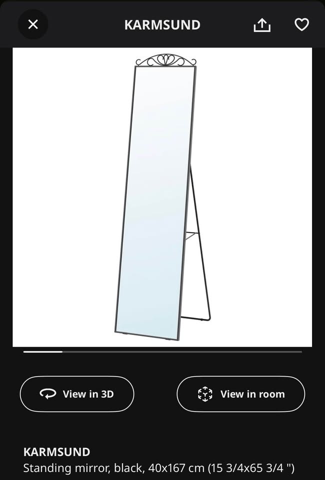 IKEA standing black mirror - photo 4