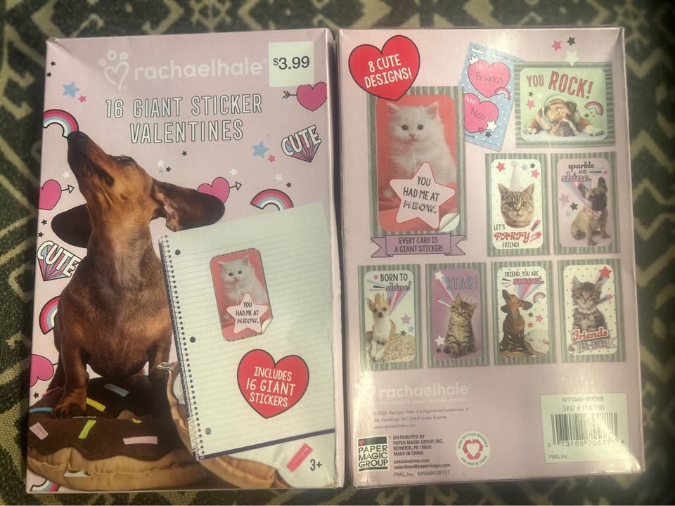 Class Valentines Stickers, Etch, Gel Clings - photo 4