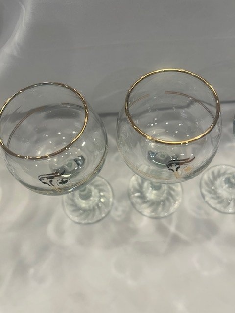 1988 Calgary Winter Olympics Wine Glasses - Gold Torch - 15 Tota - photo 5