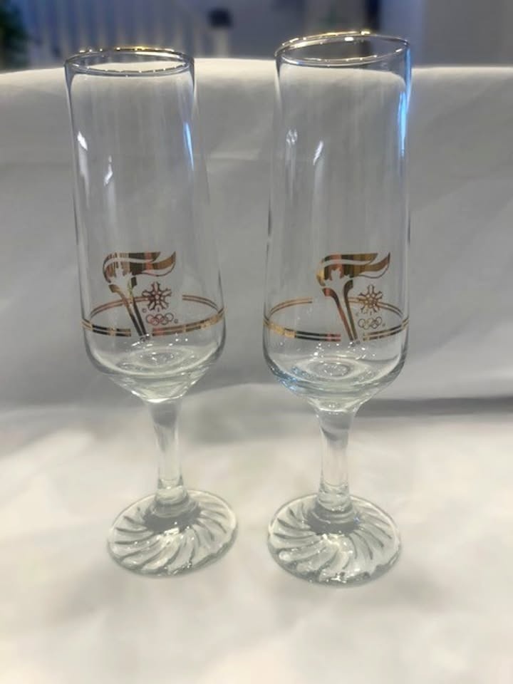1988 Calgary Olympics Champagne Flutes - 15 Glasses