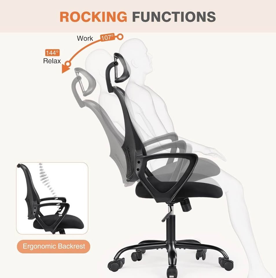 Ergonomic Office Chair with Adjustable Headrest - photo 3