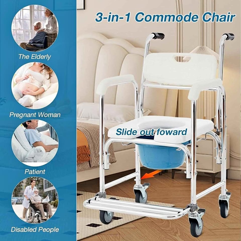 3-in-1 Commode Chair for Seniors
