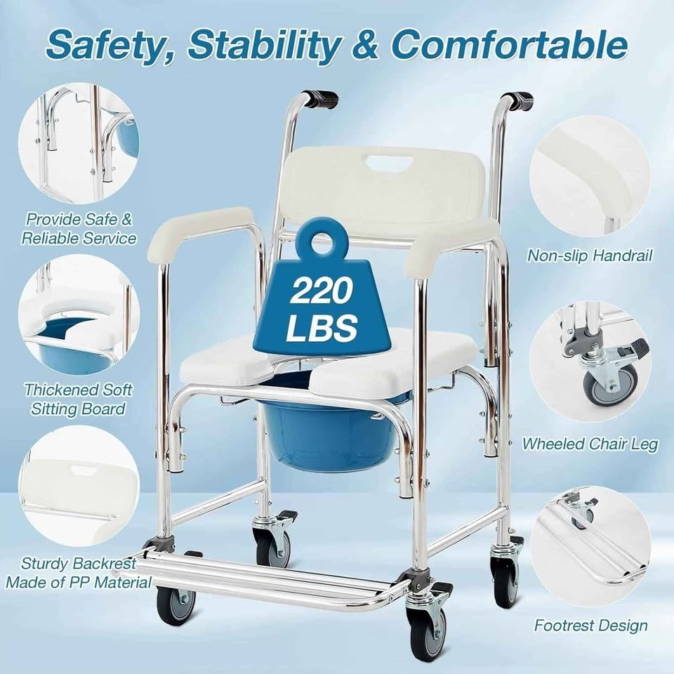 3-in-1 Commode Chair for Seniors - photo 2