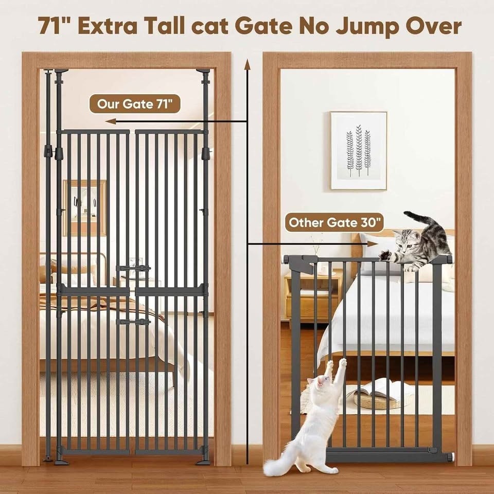 Extra Tall Cat Gate 33-37.8" Doorway Gate - photo 3