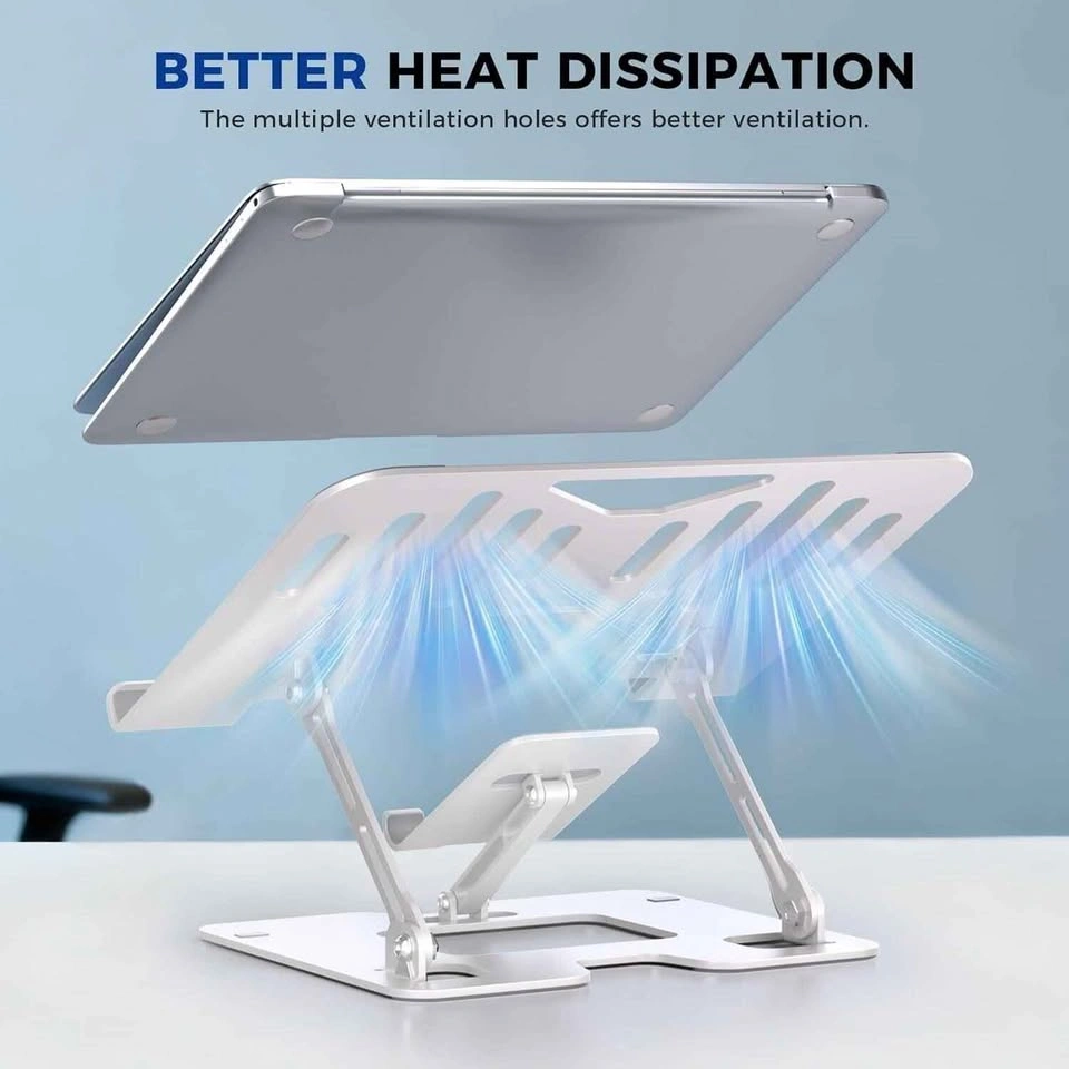 Ergonomic 2-in-1 Laptop/Phone Stand (White) - photo 4