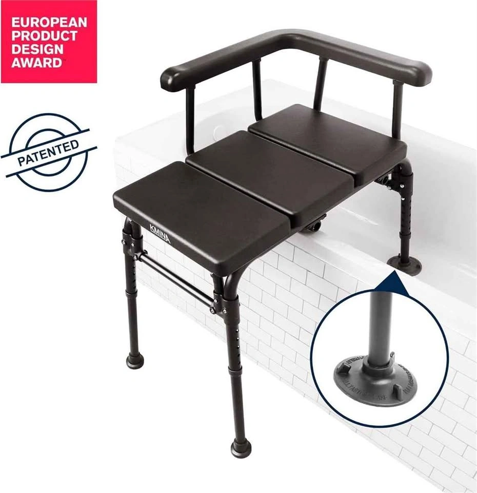 KMINA Shower Bench: Non Slip Seat, Armrests - photo 3