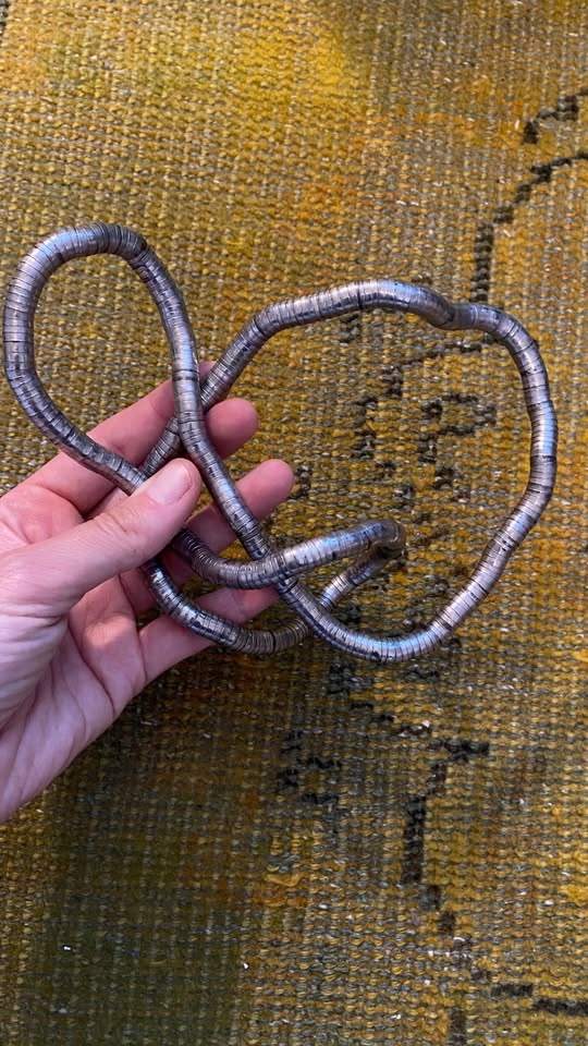 Vintage Reticulated Coil Snake Bendable Necklace or Bracelet Sil - photo 2