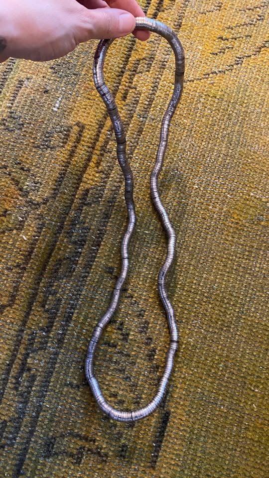 Vintage Reticulated Coil Snake Bendable Necklace or Bracelet Sil - photo 3
