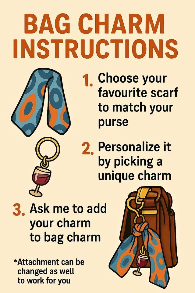 Upcycled Vintage Scarf Purse Charms
