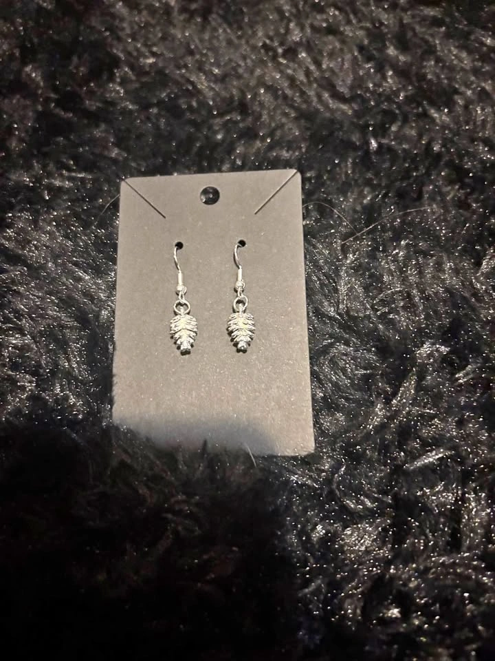 Silver pinecone earrings (3 pairs for $20)