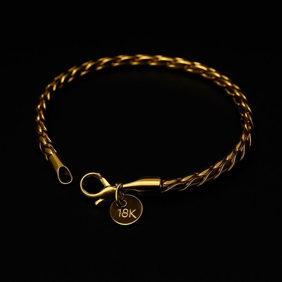 Beautiful 18K Gold Plated Rope Bracelet