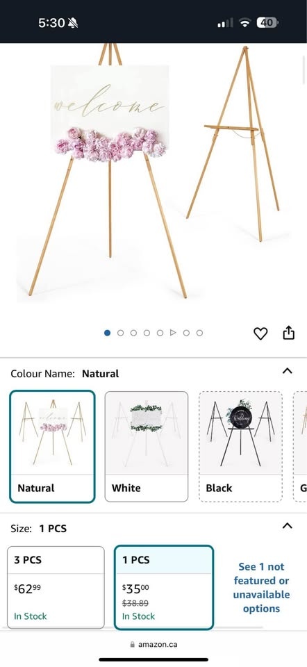 Tripod Wooden Display Easel