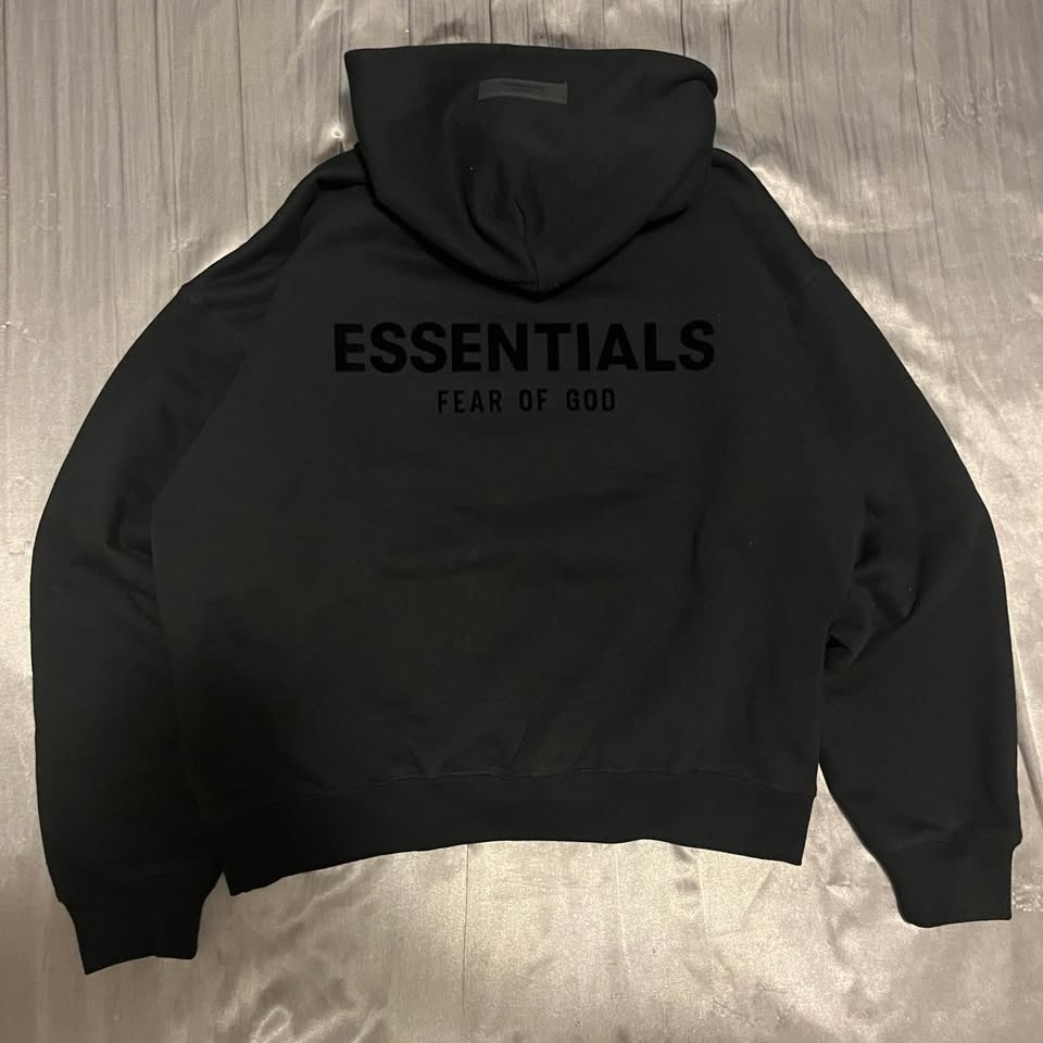 Essentials SS22 Black Velvet Hoodie - $80 OBO - photo 3