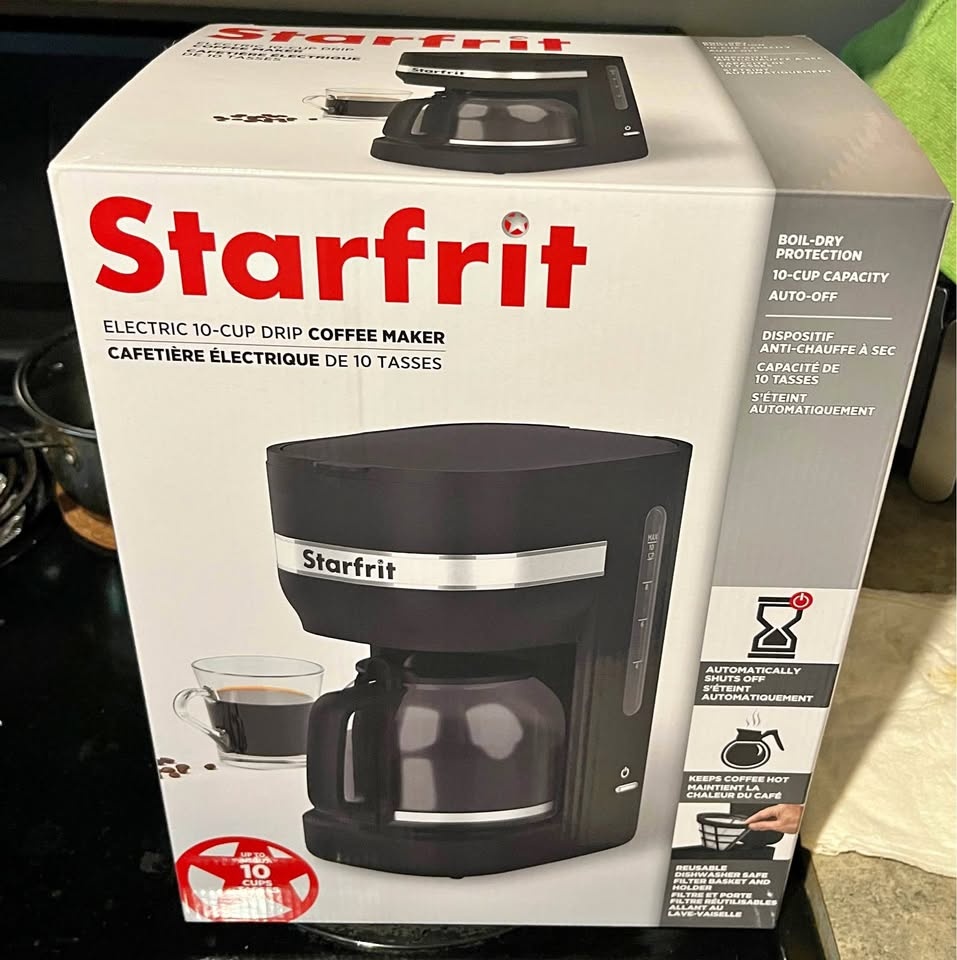Brand New Starfrit 10-Cup Drip Coffee Maker (In Box)