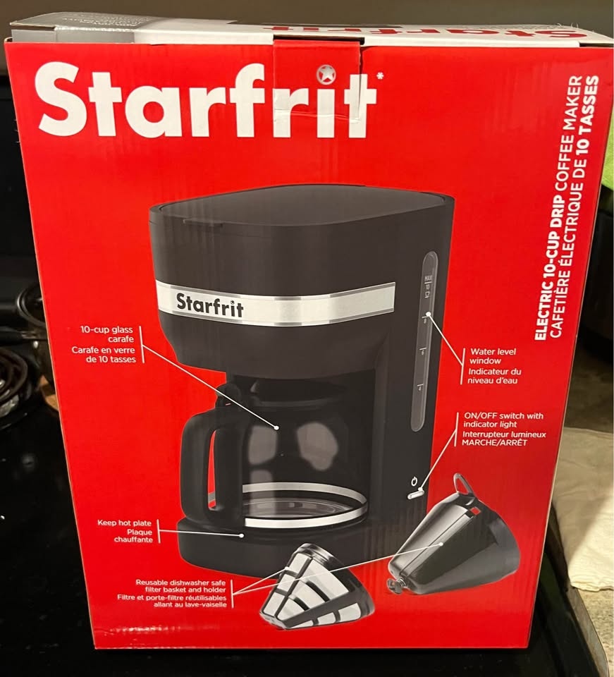 Brand New Starfrit 10-Cup Drip Coffee Maker (In Box) - photo 2