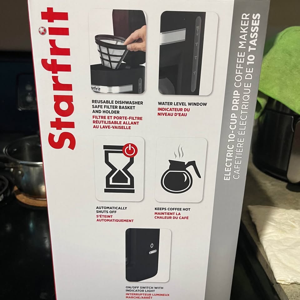 Brand New Starfrit 10-Cup Drip Coffee Maker (In Box) - photo 3