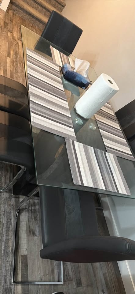 Glass Dining Table with 6 Chairs - photo 3