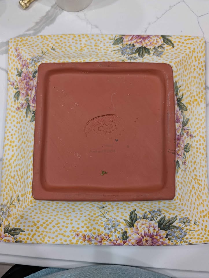 Mackenzie Child Torquay Frank Mustard Square Platter - Retired - photo 2