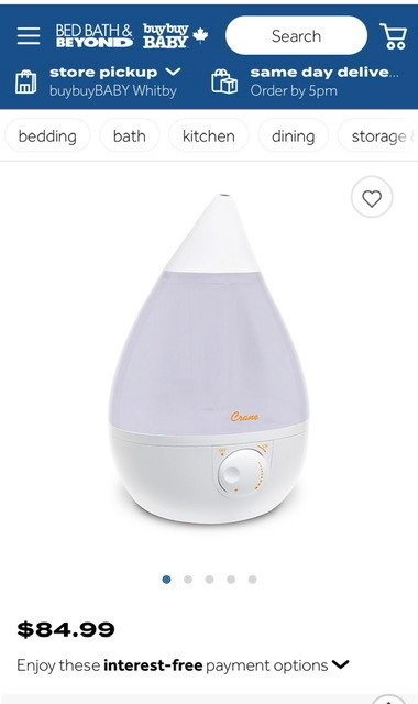 Crane Drop Ultrasonic Cool Mist Humidifier - photo 2