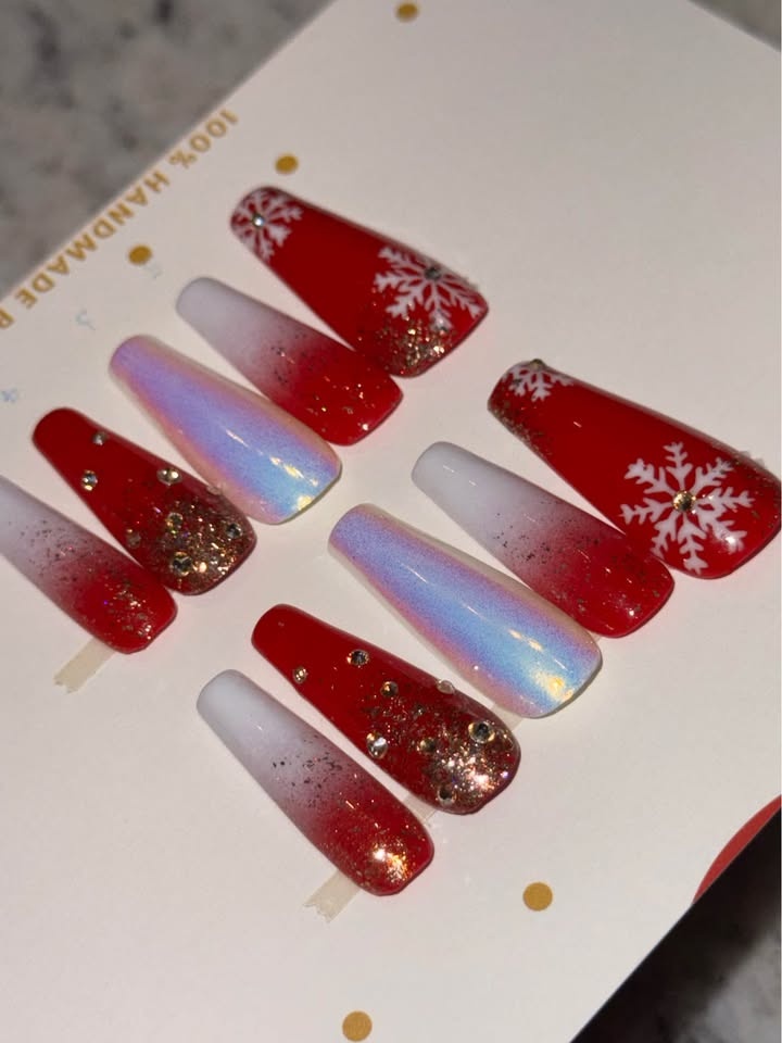 Luxury Press on nails Christmas holiday winter - photo 3
