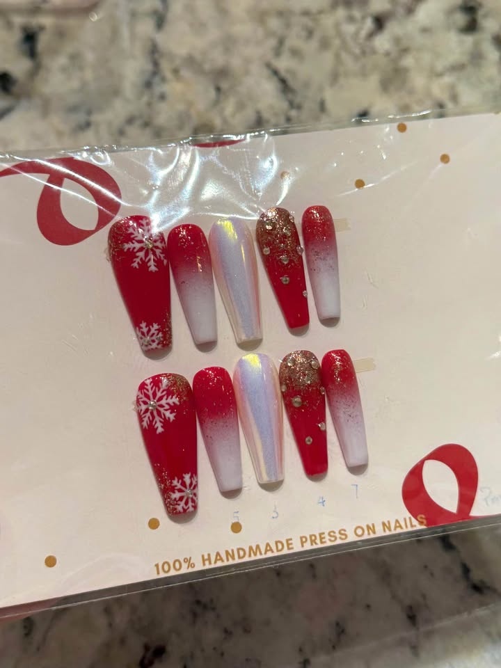 Luxury Press on nails Christmas holiday winter - photo 5