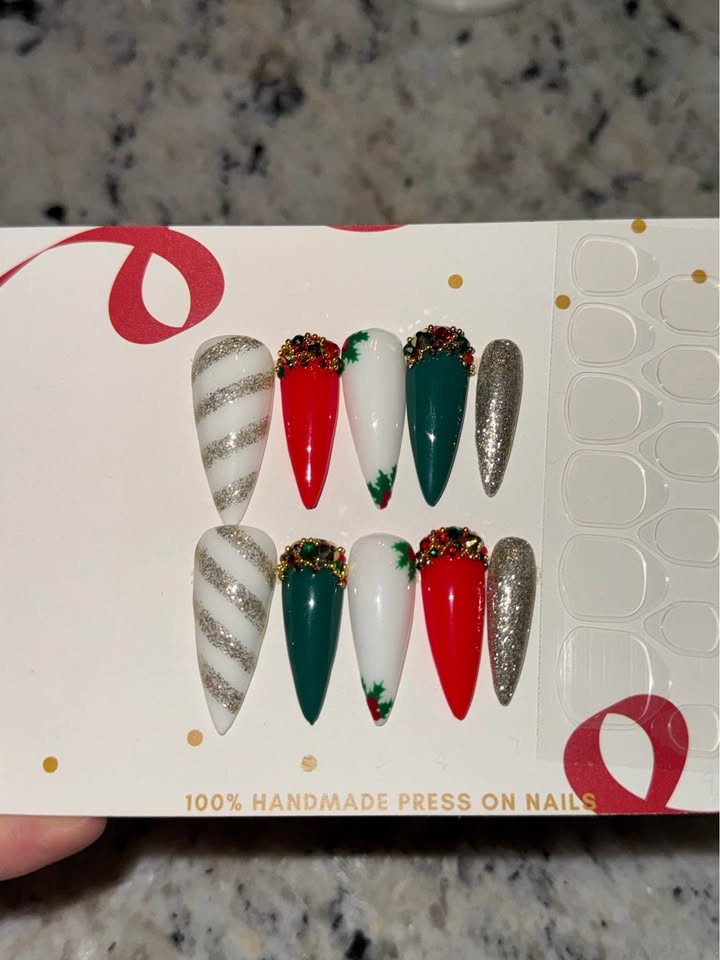 Luxury Press On Nails Christmas Holiday Winter - photo 3