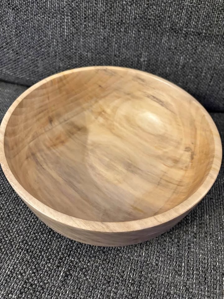Hand carved maple fruit bowl