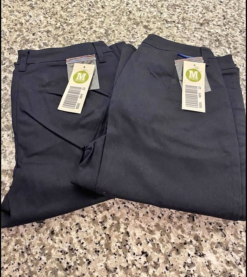 2 pairs NEW McCarthys Girls Uniform School Pants xs-Small