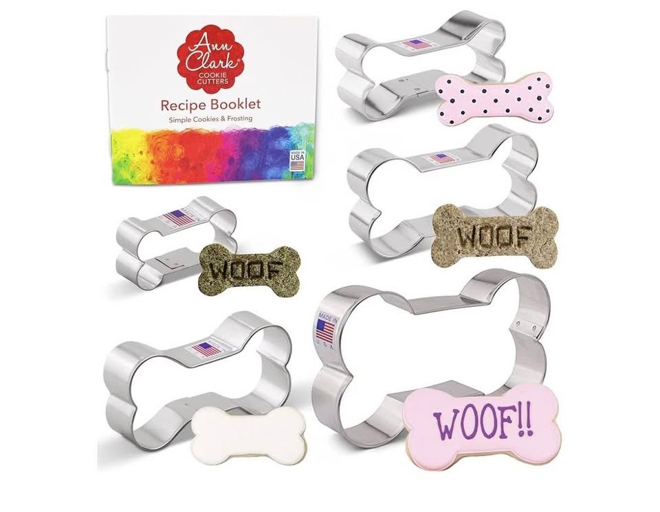 Ann Clark Dog Bone Cookie Cutters - 5 PC Set - photo 2