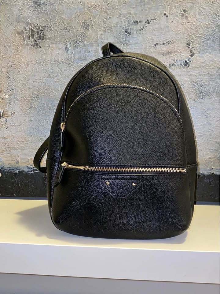 Black Backpack Purse Leather Bag