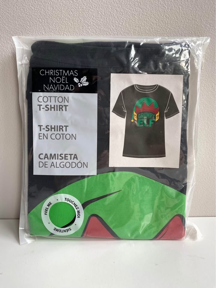 New! Men’s Holiday Funny Graphic T-shirt Grumpy Elf Christmas gi - photo 3