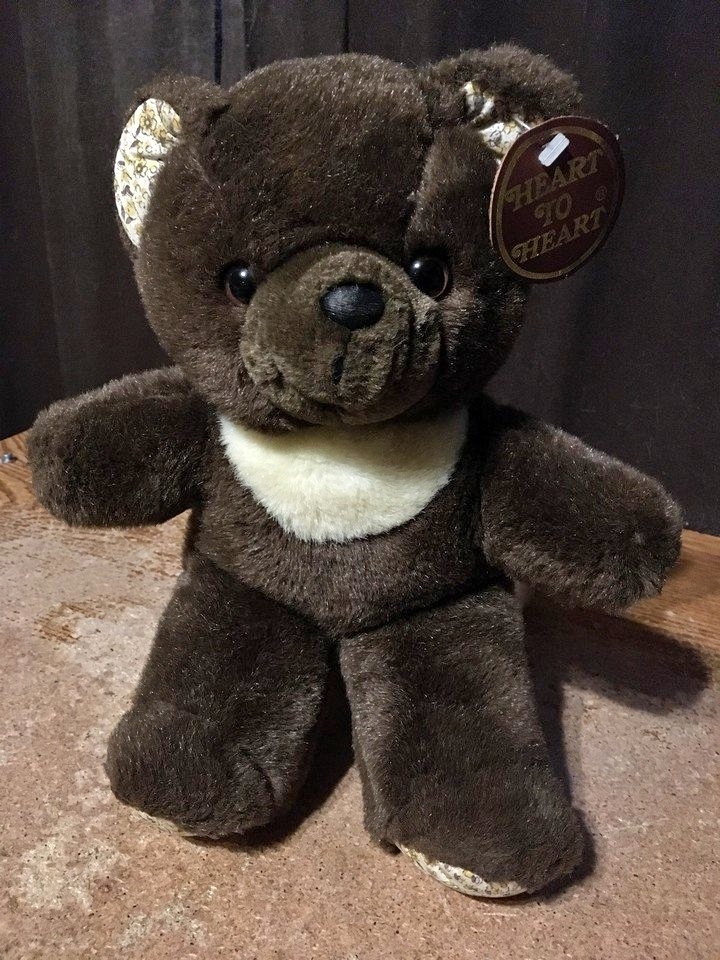 Chosun Heart to Heart Bear 11" Dark Brown Teddy Sears
