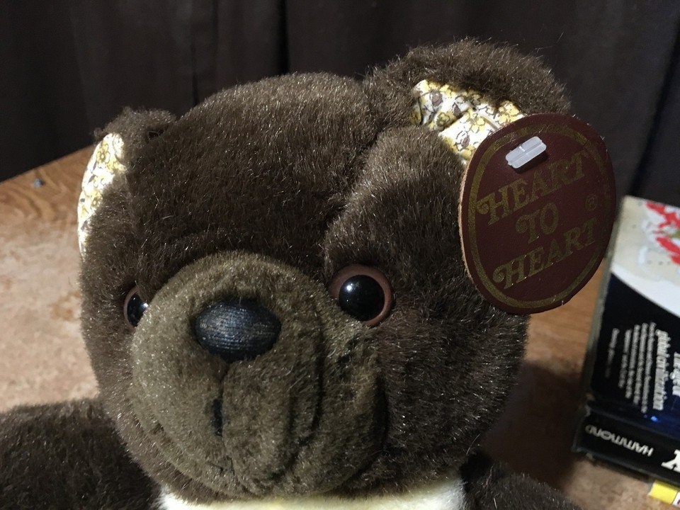 Chosun Heart to Heart Bear 11" Dark Brown Teddy Sears - photo 3