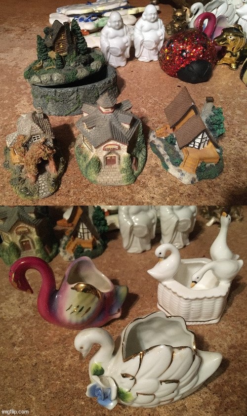 BIG LOT OF 40 ANIMAL FIGURES: LION, SWANS, CARDINAL, ELEPHANT, B - photo 4