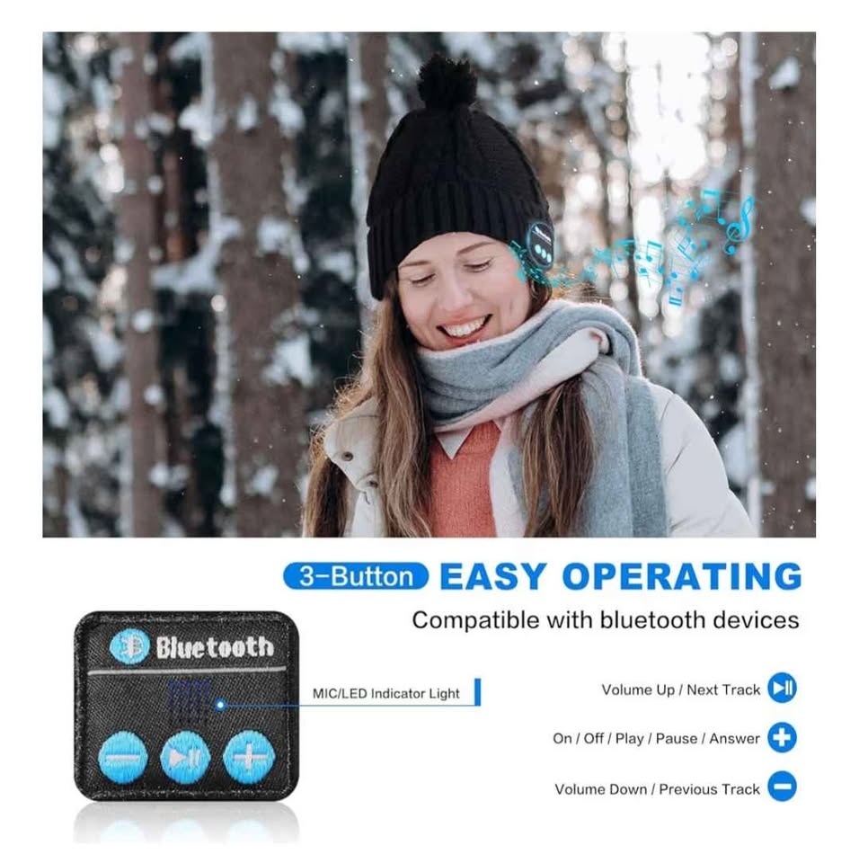 New Bluetooth Music Winter Touque Beanie - photo 2