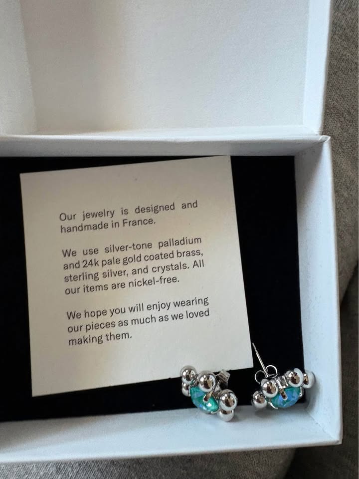 Justine Clenquet Silver & Blue Sadie Earrings - photo 4