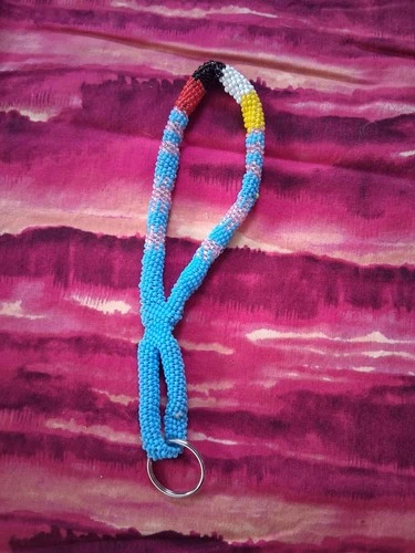 Beaded Wrist Lanyard Keychain