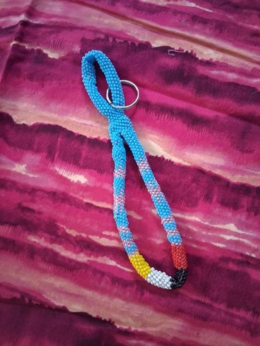 Beaded Wrist Lanyard Keychain - photo 2