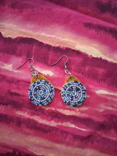 Bead Soup Earrings (Purple & Blue) - photo 2