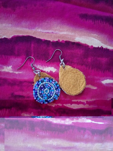 Bead Soup Earrings (Purple & Blue) - photo 3