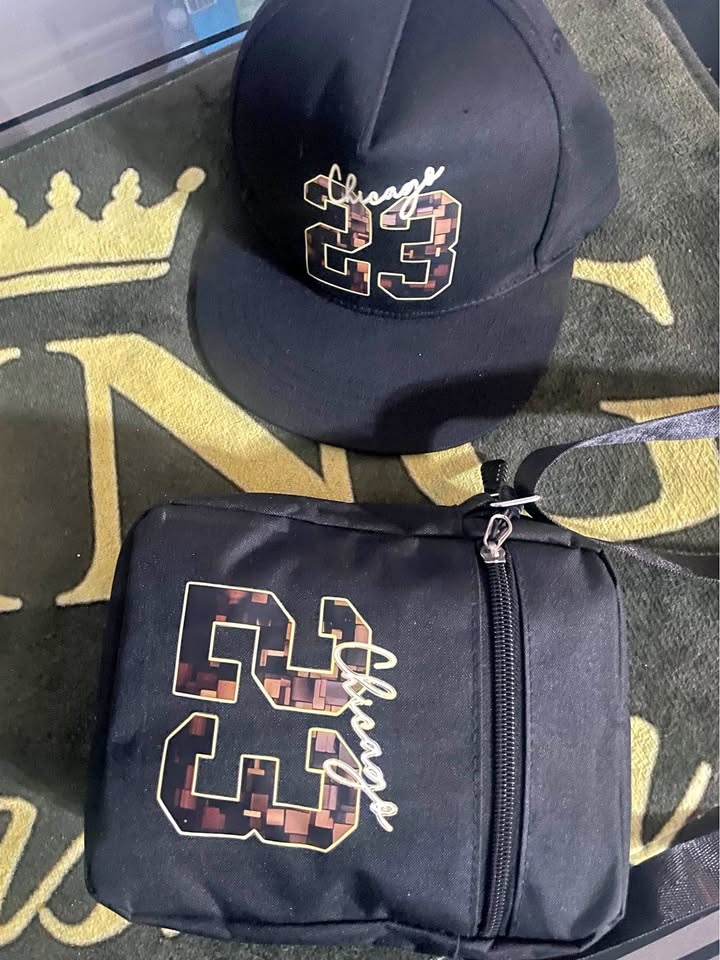 Custom Hip Hop Caps with Satchel Bag Matching Set