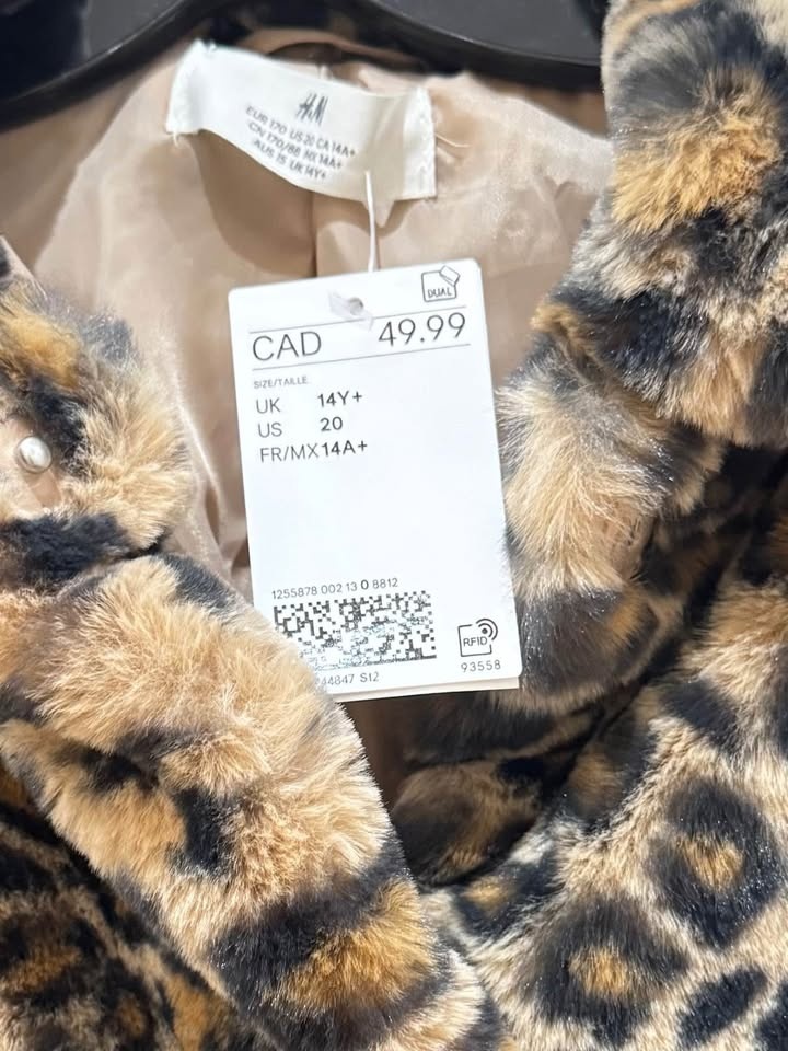 NEW H&M Fluffy Leopard Print Jacket 14Y+ (#2) - photo 3