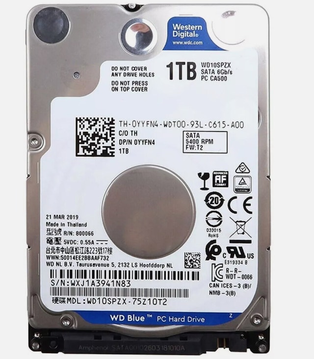 Western Digital 1TB 2.5" SATA HDD for Laptop, PS3/PS4/Xbox