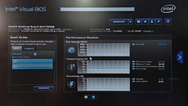 Intel NUC7i5DNK Mini PC i5-7300U 8GB RAM - photo 3