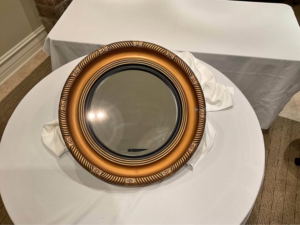 Oval Mirror Vintage Bombay Company Hollywood Regency Gold Ornate