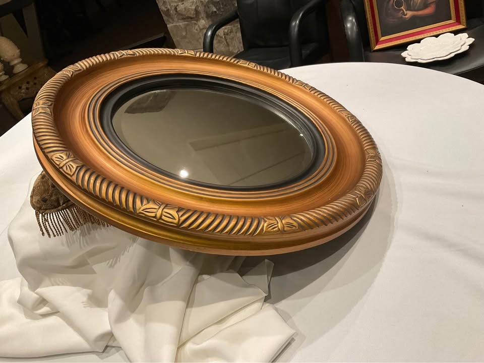 Oval Mirror Vintage Bombay Company Hollywood Regency Gold Ornate - photo 2