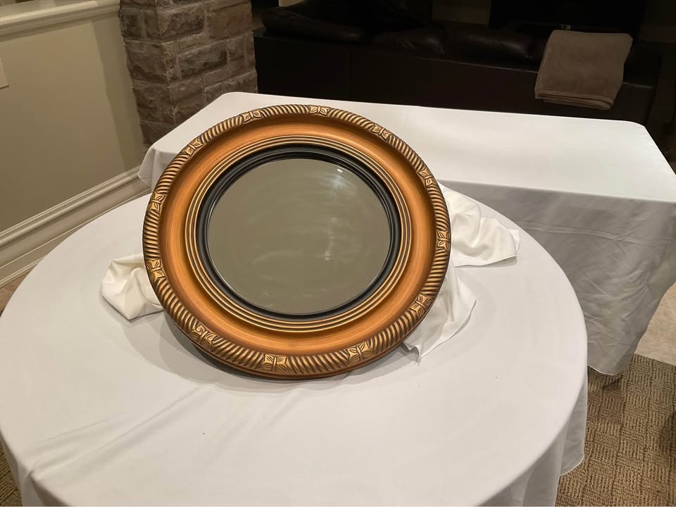 Oval Mirror Vintage Bombay Company Hollywood Regency Gold Ornate - photo 4