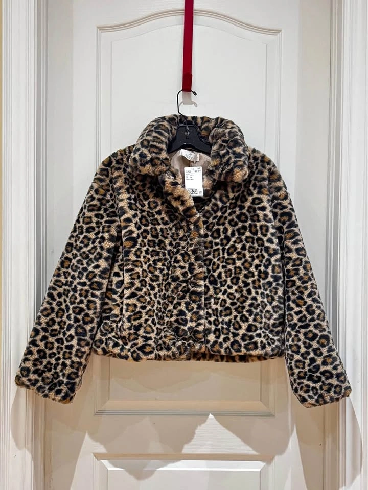 NEW H&M Fluffy Leopard Print Jacket 14Y+ (#2)